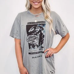 Purple Door Boutique New Arrivals Hank Williams Jr Cement Grey Tee