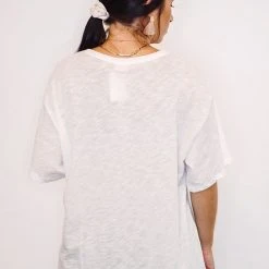 Purple Door Boutique The Pink Bull Head Off White Graphic Tee Ladies'