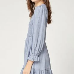 Purple Door Boutique Twilight Dreams Blue Smocked Long Sleeve Dress New Arrivals
