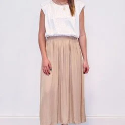 Purple Door Boutique Timeless Impression Taupe Maxi Skirt New Arrivals