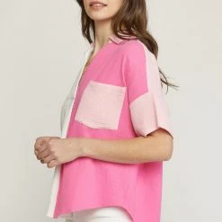 The Purple Door Boutique True Wish Fuchsia Colorblock Top New Arrivals