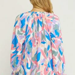 The Purple Door Boutique White Pastels Button Down Top