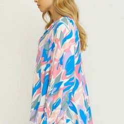 The Purple Door Boutique White Pastels Button Down Top