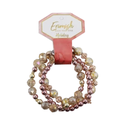 Jewelry Erimish Cross Bracelet Stack Rose Gold