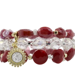 Erimish Kringle Red Bracelet Stack Jewelry