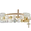 Erimish Pearl Cross Bracelet Jewelry