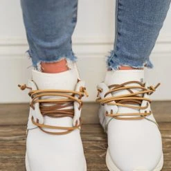 Esseutesse White Leather Fringe Sneakers Shoes