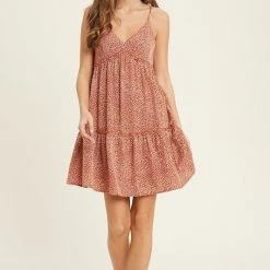 Purple Door Boutique Summer SALE Brick Floral Print Mini Dress