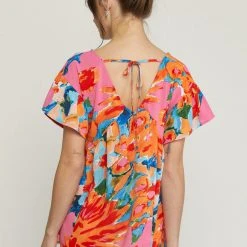 Purple Door Boutique Pink Floral Perfection Babydoll Top New Arrivals