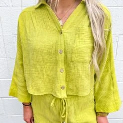 The Purple Door Boutique Adorable Gauze Lemon Grass Set New Arrivals