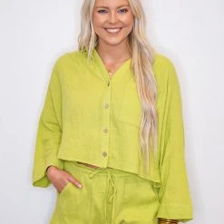 The Purple Door Boutique Adorable Gauze Lemon Grass Set New Arrivals