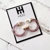 Purple Door Boutique Light Pink Glitter Mini Hoop Earrings Jewelry