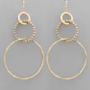 Purple Door Boutique Triple Mocha Hoop Earrings Jewelry