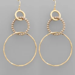 Purple Door Boutique Triple Mocha Hoop Earrings Jewelry