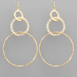 Purple Door Boutique Tripel Natural Hoop Earrings Jewelry