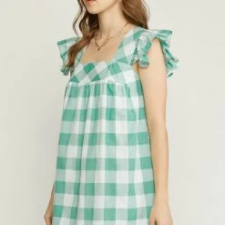 Purple Door Boutique Summer SALE Spring Sunsets Green Babydoll Dress