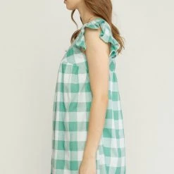 Purple Door Boutique Summer SALE Spring Sunsets Green Babydoll Dress