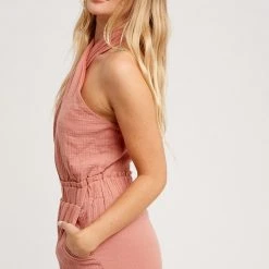 Purple Door Boutique Terracotta Halter Style Romper New Arrivals