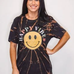 Pink Armadillos Happy Vibes Graphic Tee