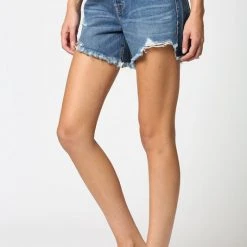 Ladies' Hidden Jeans Sofie High Rise Dark Denim Mom Shorts