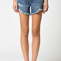 Ladies' Hidden Jeans Sofie High Rise Dark Denim Mom Shorts