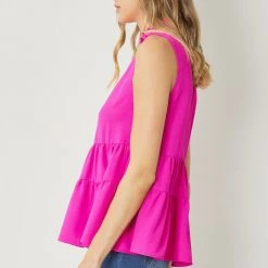 Purple Door Boutique Wishful Delight Pink Tiered Top New Arrivals