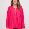Purple Door Boutique Ladies' Totally In Love Hot Pink Sweater