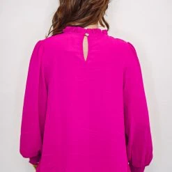 Purple Door Boutique Lovely Lady Hot Pink Top
