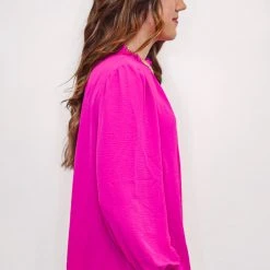 Purple Door Boutique Lovely Lady Hot Pink Top