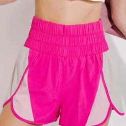 Purple Door Boutique Colorblock Hot Pink Dolphin Shorts New Arrivals