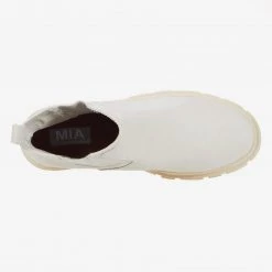 Mia Shoes Connor Off White Platform Booties