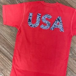 T-Shirts Peach State Pride USA Initials Red T Shirt