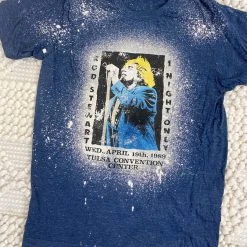 Purple Door Boutique Rod Stewert Bleached Navy Tee Ladies'