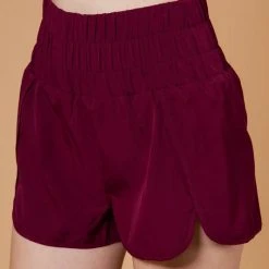 Purple Door Boutique Ladies' Active Babe Wine Shorts