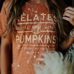 Purple Door Boutique Relates Well With Pumpkins Graphic Tee