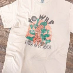 Purple Door Boutique Go Wild Tan Graphic Tee Ladies'