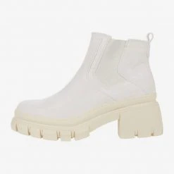 Mia Shoes Connor Off White Platform Booties