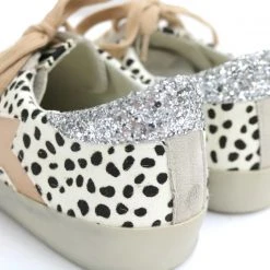Shu Shop Sabrina White Cheetah Print Sneakers