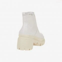 Mia Shoes Connor Off White Platform Booties
