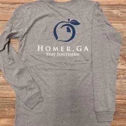 Peach State Pride Homer, GA Grey T Shirt