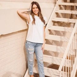 Purple Door Boutique Metallic Nights White Pleather Top New Arrivals