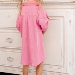 Purple Door Boutique Youth Washed Pink Shift Dress