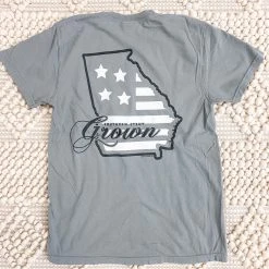 Southern Strut Georgia Grown Grey T Shirt