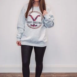 Purple Door Boutique New Arrivals Yellowstone Christmas Ash Grey Sweatshirt