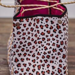 Purple Door Boutique Purses/Totes Glam Leopard Print Neoprene Tote Bag