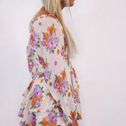 Purple Door Boutique Enchanting Stories Lavender Floral Romper