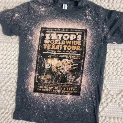 Purple Door Boutique Ladies' ZZ Top Bleached Charcoal Tee