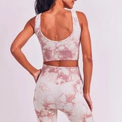 Mono B Athleisure Mono B Mocha Tie Dye Sports Bra