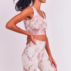 Mono B Athleisure Mono B Mocha Tie Dye Sports Bra