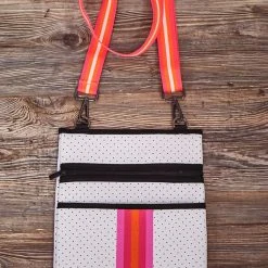 Purple Door Boutique Classy White Neoprene Crossbody Bag Summer SALE